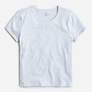 JCrew 90s cropped organic slub cotton T-shirt in Cool Breeze